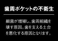 歯周ポケットの不衛生